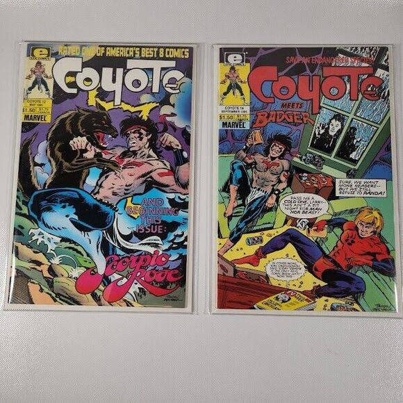 Coyote  # 12 14 • Very Early Todd McFarlane Art! (Epic/Marvel 1985) Mylar bag - Picture 1 of 12